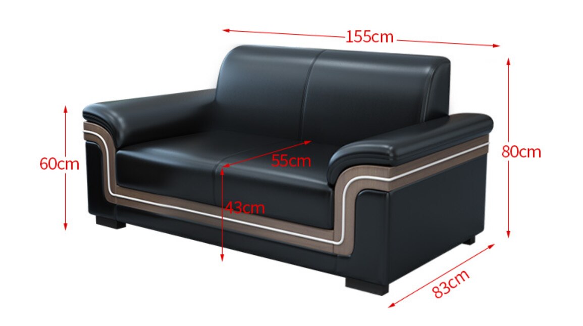 Simple Leather Reception Sofa