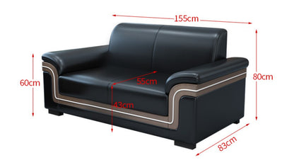 Simple Leather Reception Sofa