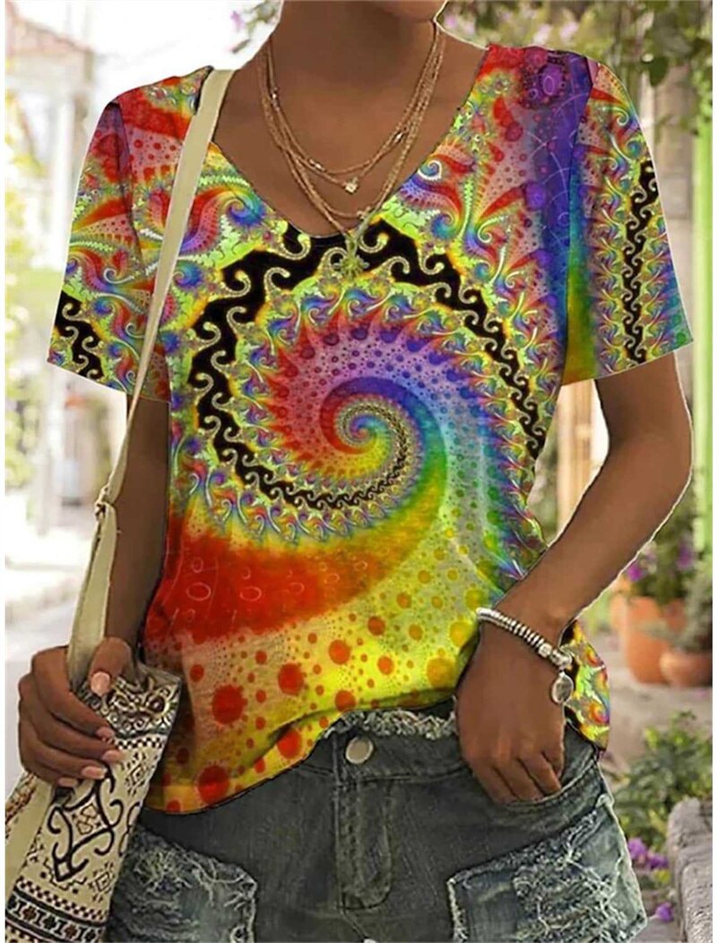 Ethnic Style Print T-Shirt