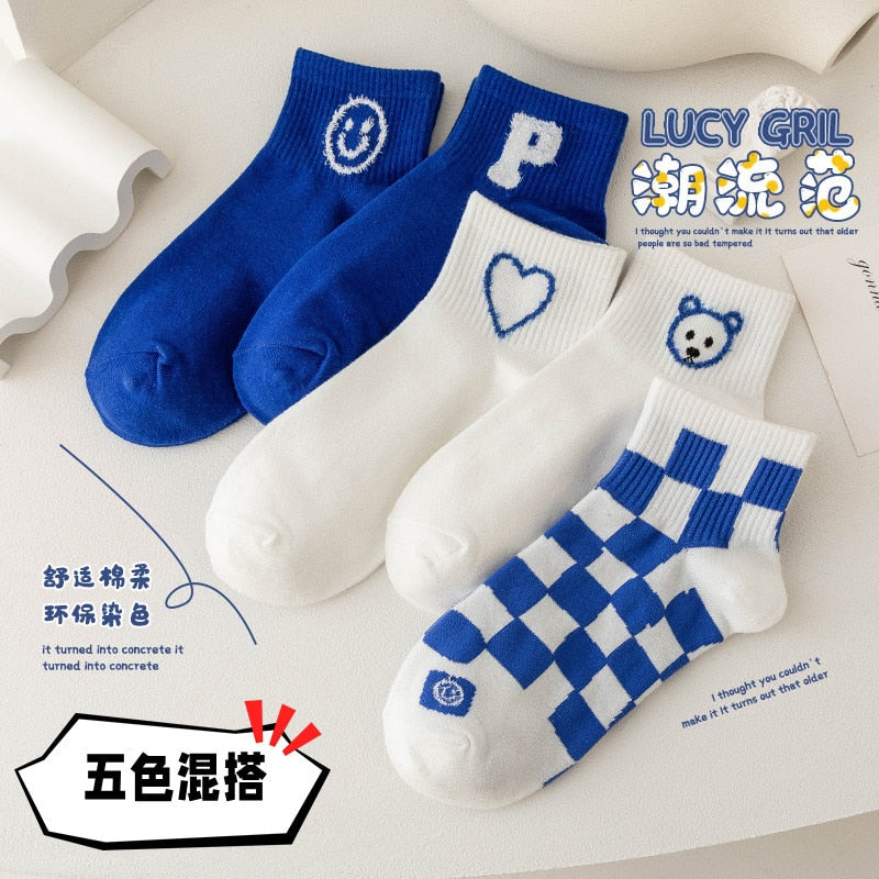 5 Pairs Cartoon Socks