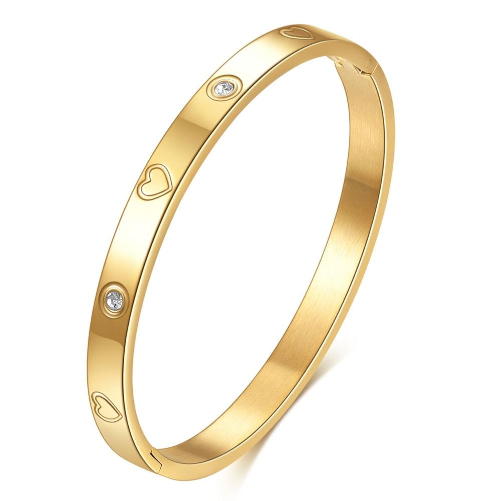VQYSKO 4mm Stainless Steel Bangles