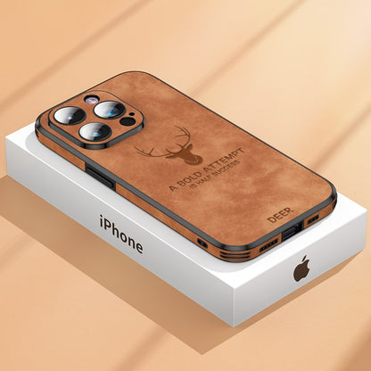 Luxury Sheepskin Leather Phone Case for iPhone