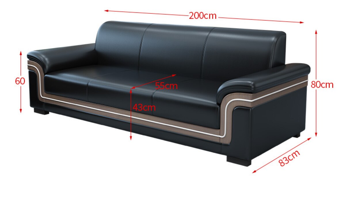 Simple Leather Reception Sofa