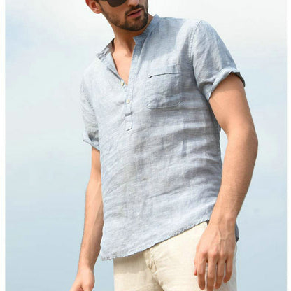 RS V Neck Linen Shirt