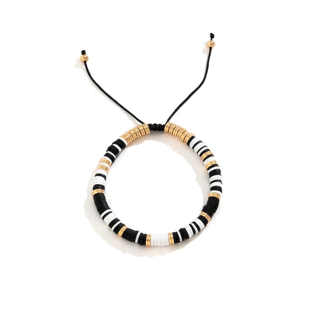 Black/White Soft Clay Bead Choker