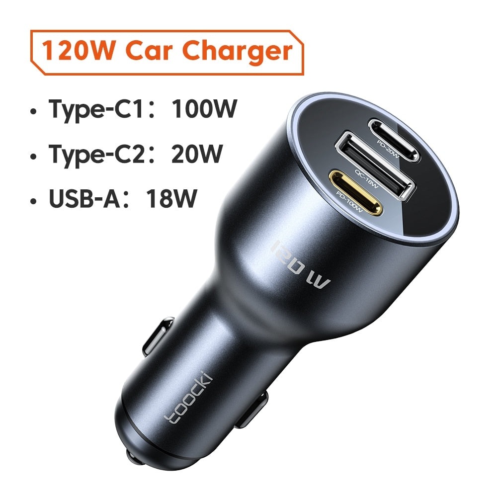 Toocki 120W Type C Car Charger