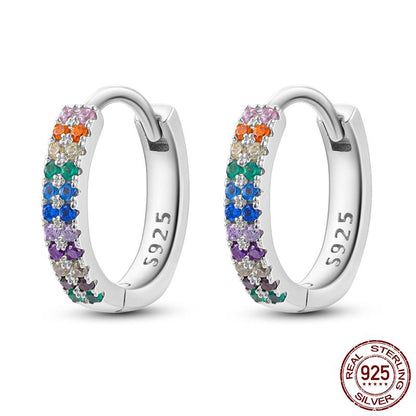 925 Silver Heart CZ Earrings