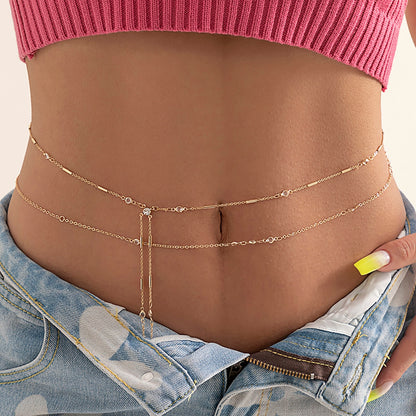 PuRui Crystal Glass Belly Belt