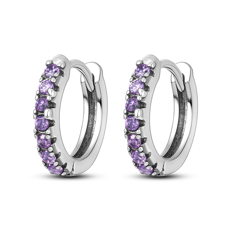 925 Silver Heart CZ Earrings