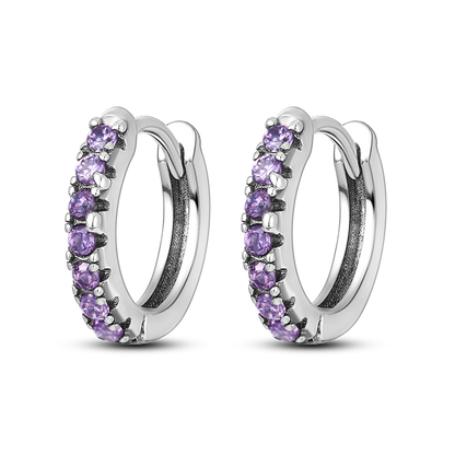 925 Silver Heart CZ Earrings
