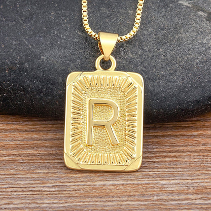 A-Z Gold Plated Letter Pendant