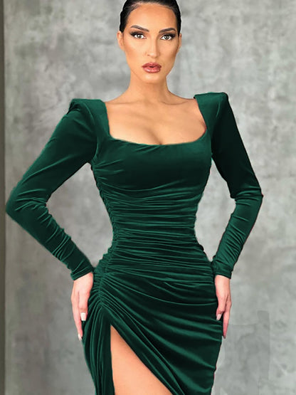 Sexy Velvet Evening Gown