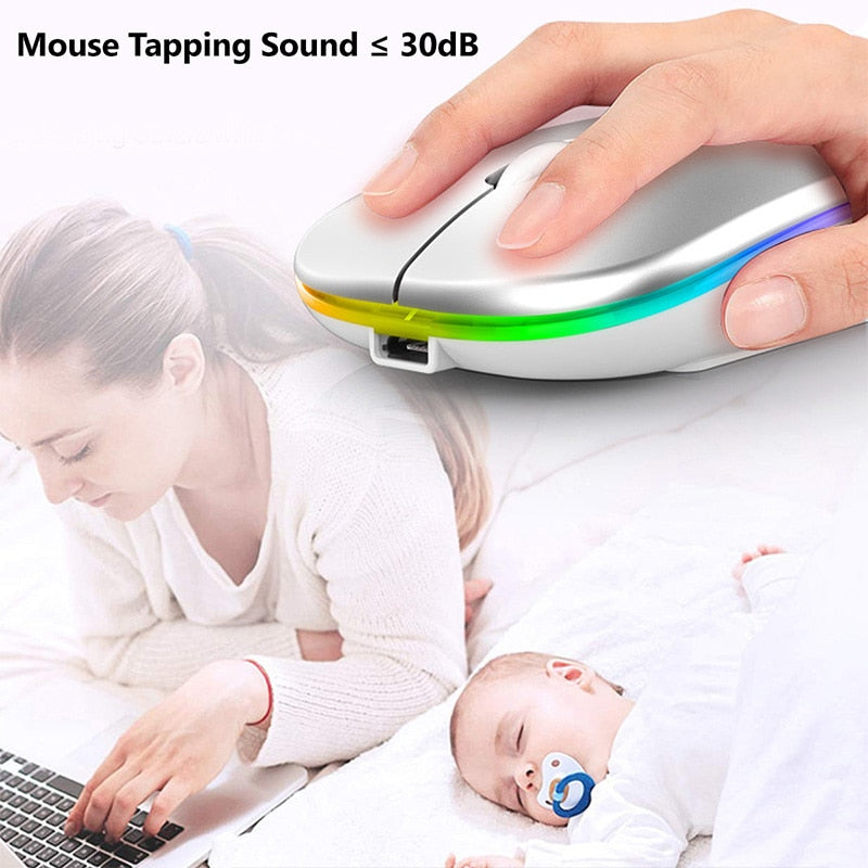 2.4G Metal Grey Wireless Mouse