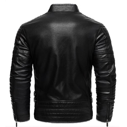 Faux Leather Winter Jacket