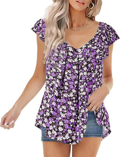 Backless Floral Print Shirt