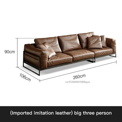 MAVISUN Italian Style Leather Couch
