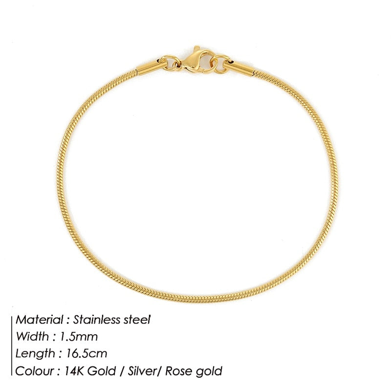 e-Manco Stainless Steel Snake Chain