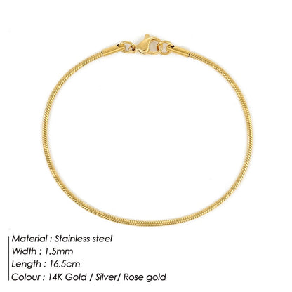 e-Manco Stainless Steel Snake Chain