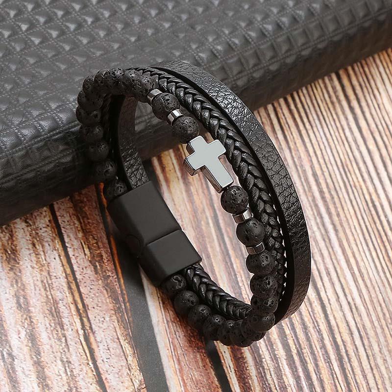 Biker Leather Bracelet