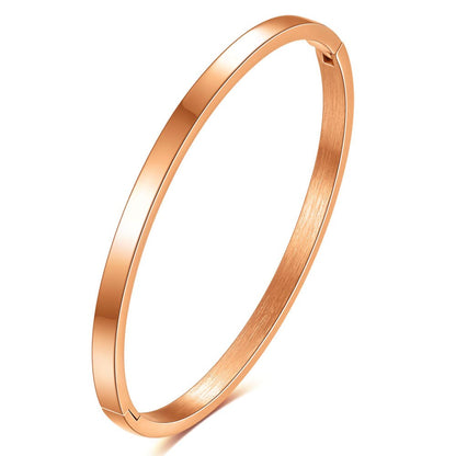 VQYSKO 4mm Stainless Steel Bangles