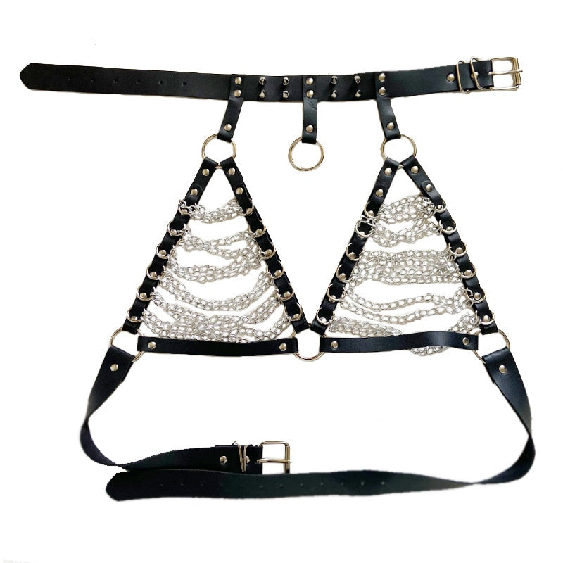 Gothic Leather Body Chains