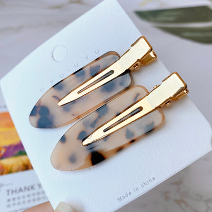 4 Pcs Simple Leopard Hair Clip
