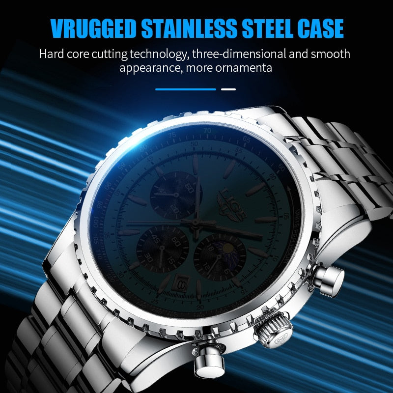 2023 LIGE Quartz Lumious Watch