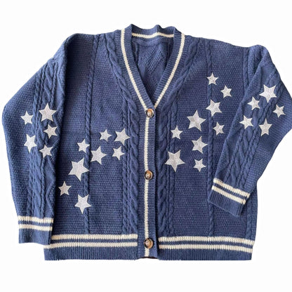 Winter Star Embroidered Cardigan