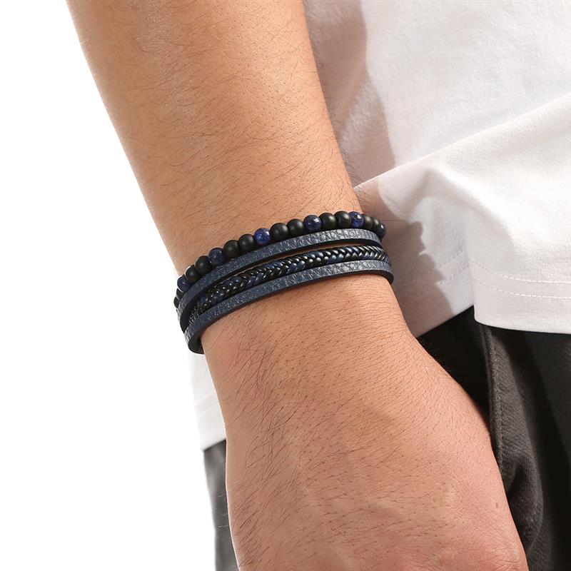 Biker Leather Bracelet