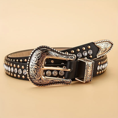 Vintage Carved Buckle Belt