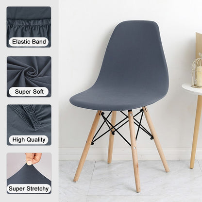 Solid Color Shell Chair Cover