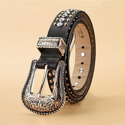 Vintage Carved Buckle Belt