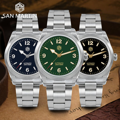 San Martin 38mm Vintage Dial Watch