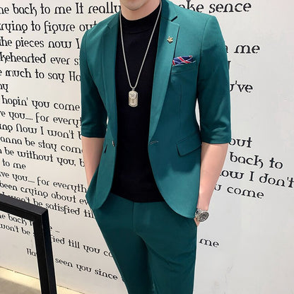 2 Piece Half-Sleeve Spring Suit