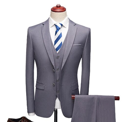 YIKUO Luxury 3 Piece Suit