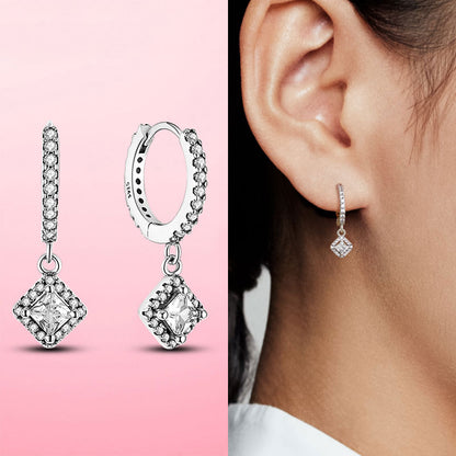 925 Silver Heart CZ Earrings