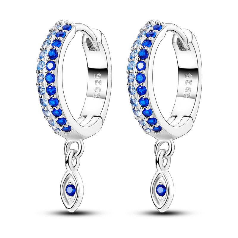 925 Silver Heart CZ Earrings