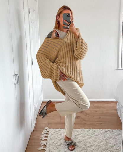 V-Neck Oversized Sweater