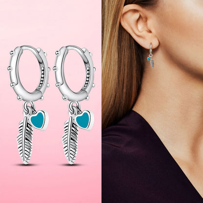 925 Silver Heart CZ Earrings