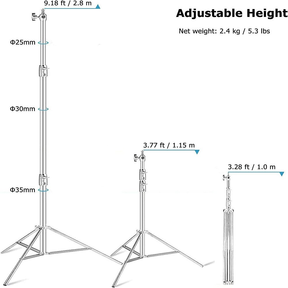 SELENS Adjustable Stainless Steel Tripod