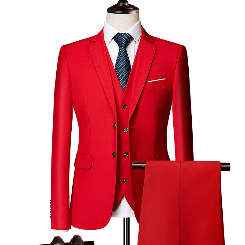 Three-Piece Slim Fit Suit
