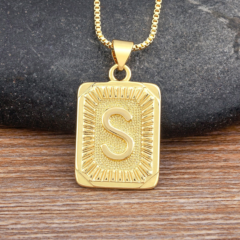 A-Z Gold Plated Letter Pendant