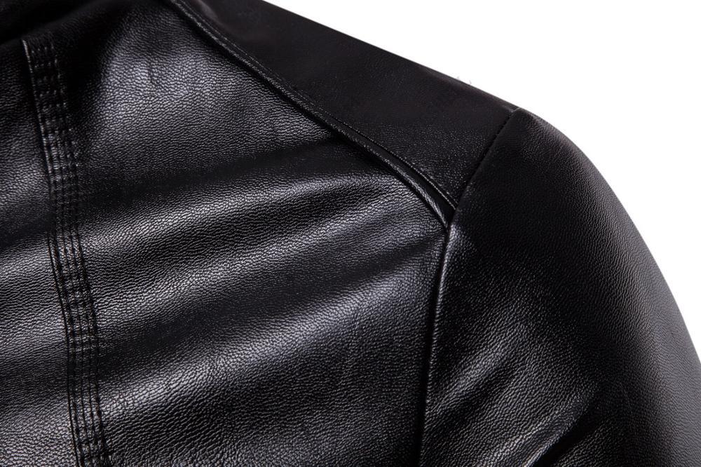 Slim Fit Faux Leather Jacket