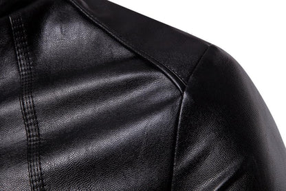 Slim Fit Faux Leather Jacket