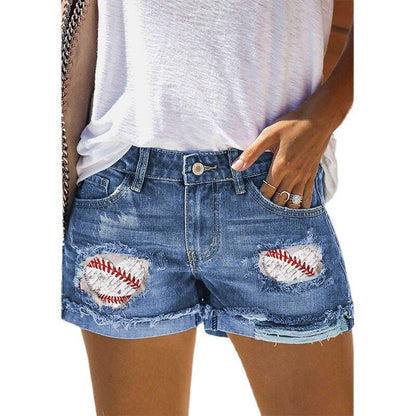 Ripped Denim Shorts