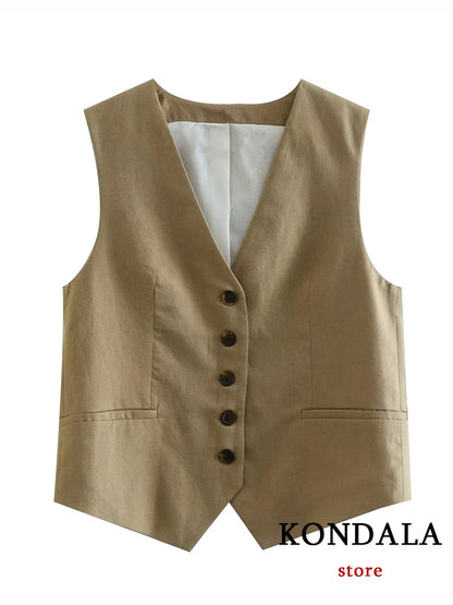 Sleeveless Summer Women's Suit