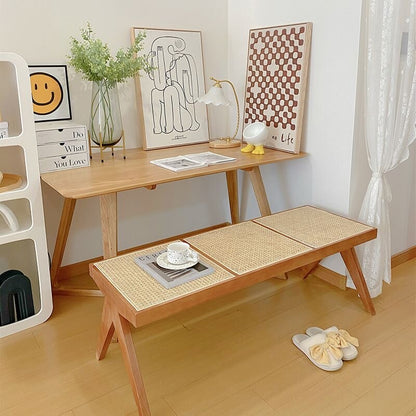 Rattan Solid Outdoor Bench