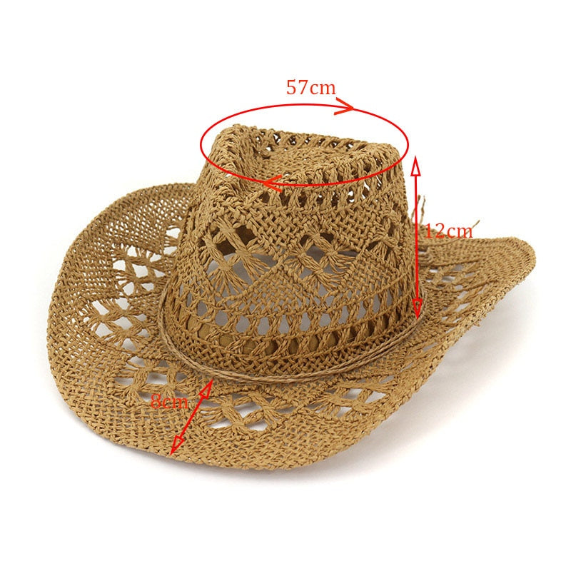 Hollowed Straw Cowboy Hat