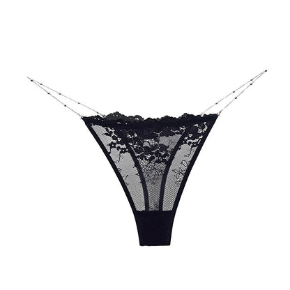 Solid Chain V Panties