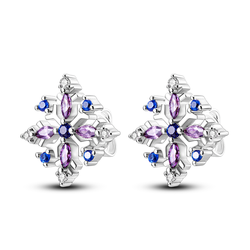 925 Silver Heart CZ Earrings